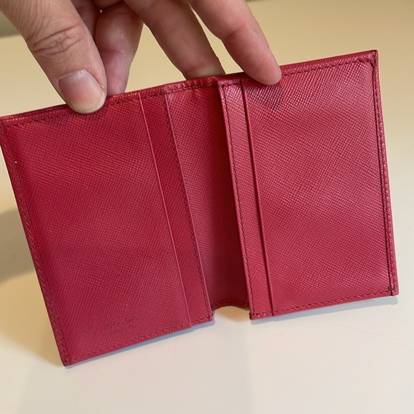 Prada Saffiano leather card holder pink - Picture 3 of 5